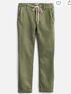 PAIGE Christy Skinny Cuffed Pant in Olive